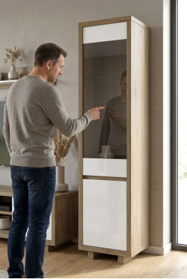 Glazen vitrinekast Vitrines Woonkamerkasten Design Modern Italië Nieuw