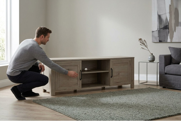 Woonkamer hout rtv Hotel Luxe dressoir tv Lowboard xxl kast tafel Nieuw