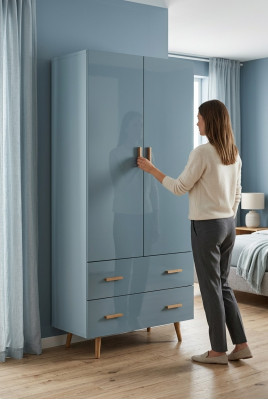 Ontwerper slaapkamerkast houten kasten wandkleding luxe houten meubels nieuw