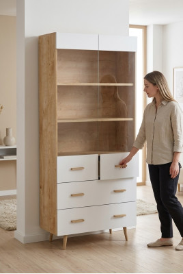 Moderne kasten Kast Wandmeubel Boekenkast Plank Vitrinekast - Model Brillo