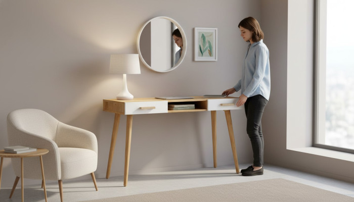 Schrijftafel Tafel Schrijftafels Kantoor Chef Tafels Inrichting Meubels Hout Nieuw