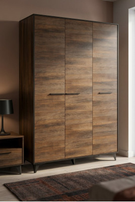 Kast Handwerk Massief houten kast Houten kledingkast Slaapkamer hout Nieuw