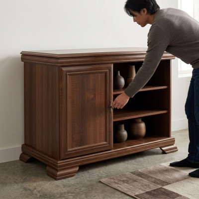 Kast Klassieke woonkamer commodes houten design commode dressoirwandrek