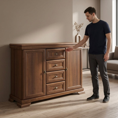 Kast Kasten Hout dressoir Plank Kast Nieuw Ladekast Ladenkast Klassiek