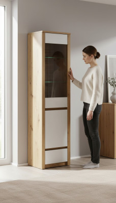 Glazen kast Nieuw model Kast Kasten Vitrine Vitrinekast Vitrinekasten
