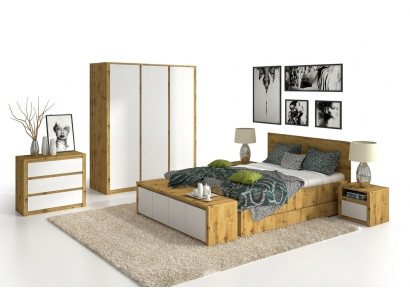 Ontwerp slaapkamer luxe bed nachtkastje commode 6-delige slaapkamer set hotel
