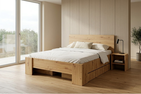 Klassiek bed Bedden Tweepersoonsbed Houten bed Landhuis Slaapkamer Hotel