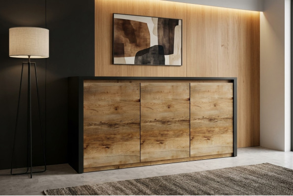 Designer dressoirs planken kast kasten houten kast bruine hoge kast dressoir