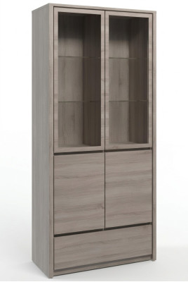 Eetkamer hout woonkamer meubels vitrine dressoir vitrines glazen kasten