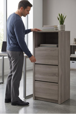 Hoge kast Commode Laden Kasten Hout Ontwerp Commodes Commode Kast