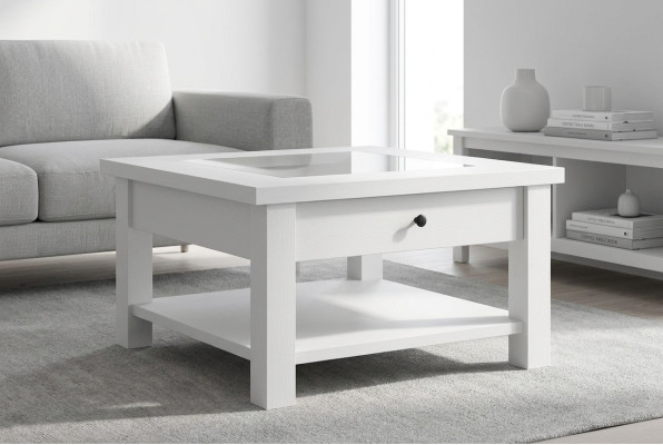 Houten salontafels van massief hout voor de woonkamer 93x93cm massieve tafels
