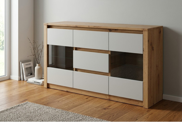 Woonkamer plank hout luxe meubels ontwerper dressoir dressoir kast nieuw