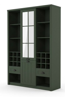 Wandmeubel Kast Meubels Planken Woonkamer Vitrine Glazen kast Plank Boekenkast