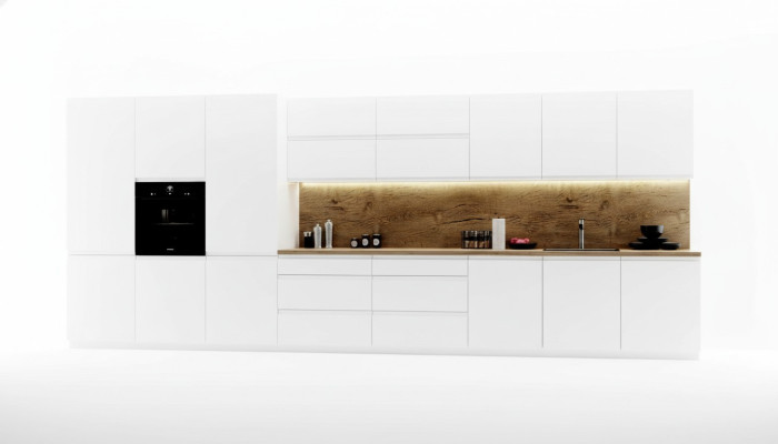 Keukenblok Hangkasten Complete keuken Design Keukens Houten meubels Inrichting