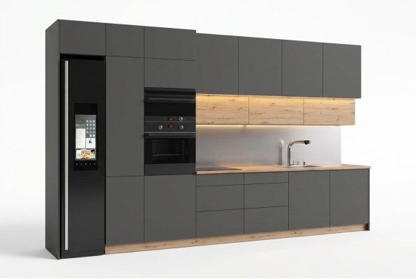Moderne keukenreeks keukenschrank ontwerpmeubels op maat keukenblok grijs