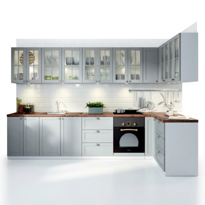 Ingebouwde keuken Design Keukens Glazen Kasten Onderkasten Design Hout Maatwerk