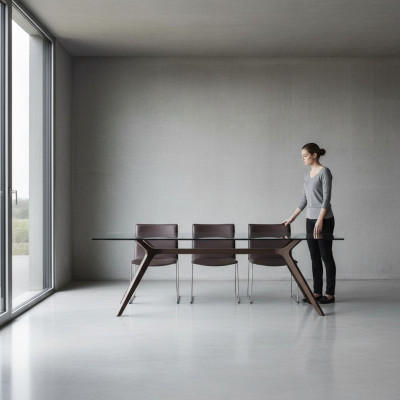Designer meubels tafels inrichting werk schrijf bureau tafel luxe klasse hout