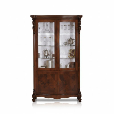 Luxe kast hout meubels kasten vitrinekast rek archiefkast glazen kast antiek