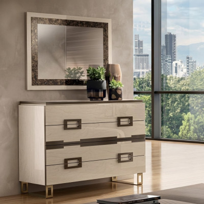 Stel dressoirspiegel hout dressoir dressoir kast ontwerp modern meubelgroep