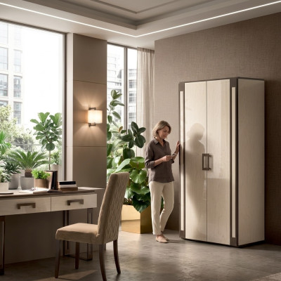 Kledingkast Slaapkamer Houten kast Moderne stijl Kasten Multifunctioneel rek