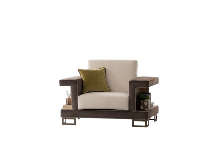 Sofa Ontwerp Stoel Bekleding Club Relax Nieuw Textiel Stof Lounge Televisie 1-Zits