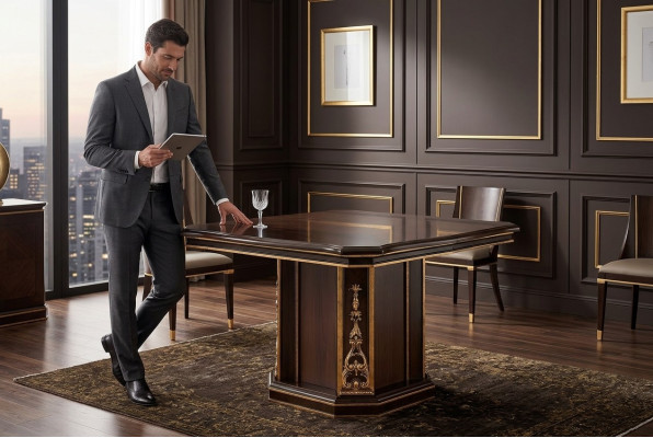 Eettafel Houten tafel Houten Tafels Tafel Eetkamer Design Luxe Meubels arredoclassic