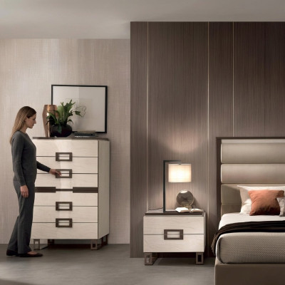 Hoge ladekast dressoir ladekasten 6 laden hoge kast kast hout meubels nieuw