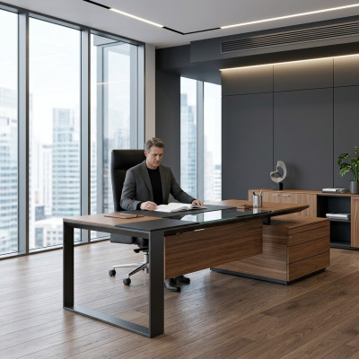 Bureau computertafel Italiaanse kantoormeubels inrichting Frezza tafel Nieuw