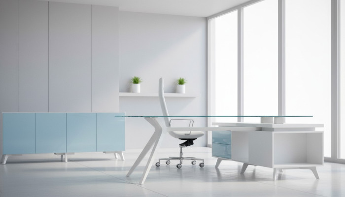 Kommode Modern Sideboard Blau Anrichte Schrank Aktenschrank Büro Glas Frezza Neu  Laden Modern Sideboard Blau Dressoir Kast Archiefkast Kantoor Glas Frezza Nieuw