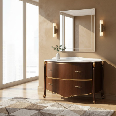 Klassieke wastafelkast wastafel onderkast Italiaanse badkamer