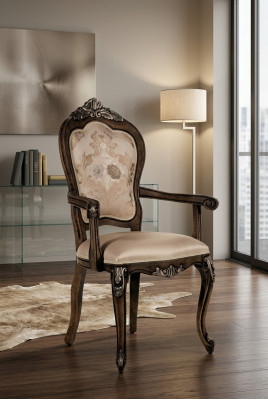 Ligstoel Hout Bekleding Klassieke Eetkamer Meubels Houten Stoel Stoelen Fauteuil Meubels