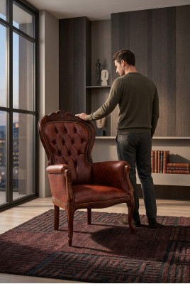 Fauteuil Ontwerper Stoel Bekleding Relax Stof Textiel Lounge Club Eenzitter Meubels Nieuw
