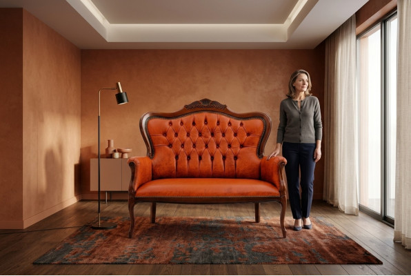 Art deco tweezitsbank Nieuwe bank 2-zits designbanken gestoffeerde banken textiel relax