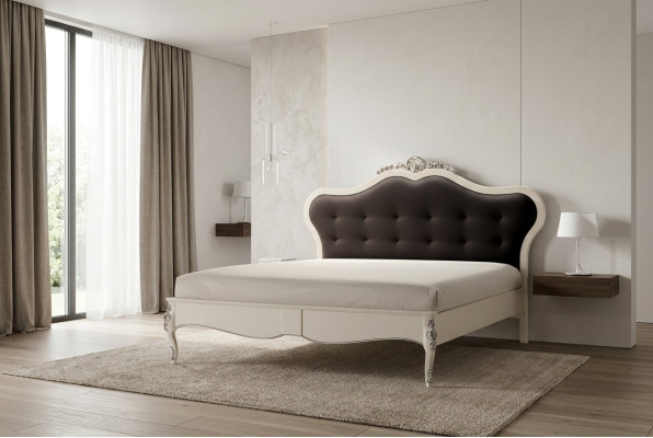 Slaapkamer design luxe bed 180x200 textiel tweepersoons bedframe Beige bedden Nieuw
