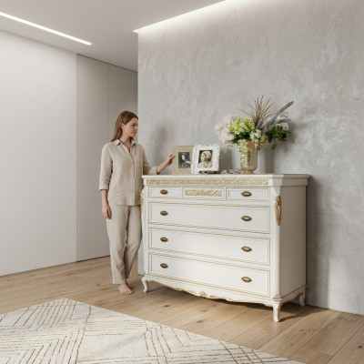 Hoge ladekast Dressoir Ladenkast 5 laden Hoge kast Kast Houten meubels Nieuw