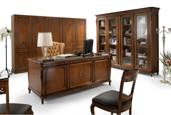 Ontwerp bureau tafel bureau stoel inrichting tafelstoel 2-delig massief hout