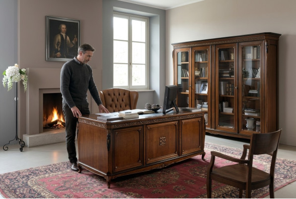 Klassieke vitrinekast commode vitrine commode kast glazen kastmodel