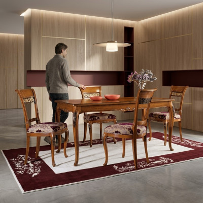 Eettafel Tafel Meubels 4x Stoelen Set 5dlg. Groep Ontwerp Eetkamerset Nieuw