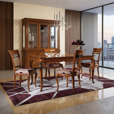 Eettafel Tafel Meubels 4x Stoelen Set 5dlg. Groep Ontwerp Eetkamerset Nieuw