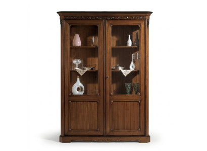 Vitrine Hout Luxe Kasten Klassieke Dressoir Ontwerpmeubelen Italiaans Bruin