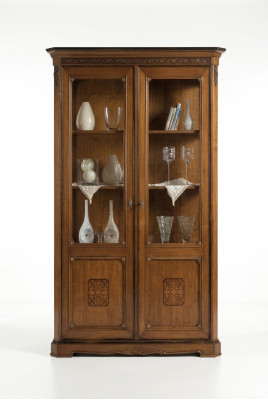 Meubels Grote Houten Bruine Vitrine Luxe Vitrinekast Design Meubels Italiaans