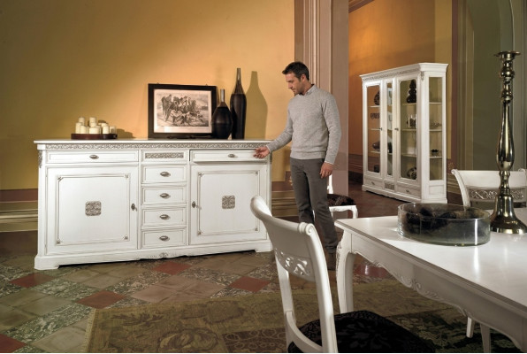 Dressoir Houten Kasten Woonkamer Dressoirs Vitrine Klassieke Commode Commodes