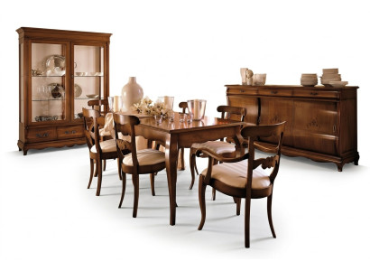 Meubel inrichtingsgroep tafel + 6 stoel set 7-delig. Eettafel set eetkamer.