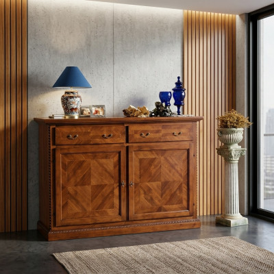 Laden meubels Massief houten dressoir dressoir dressoir bruin dressoir kast
