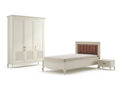 Meubels Nieuw Bed Nachtkastje 3-delige Slaapkamer Set Design Art Deco Luxe Bedden