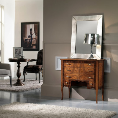 Set ladekast met spiegel, kasten woonkamer houten kast landhuisstijl design.