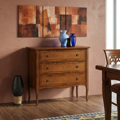 Massief houten kast meubels laden bruin dressoir commode dressoirs