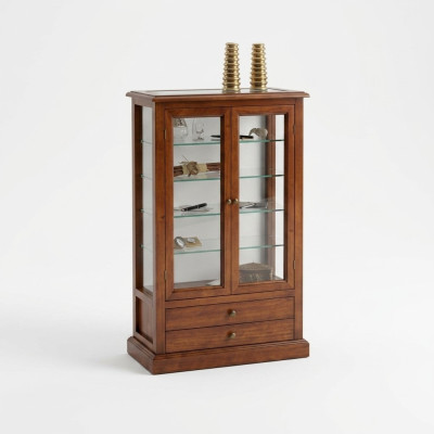 Woonkamermeubels Massief Houten Vitrines Glazen Kast Eiken Sideboard Vitrine