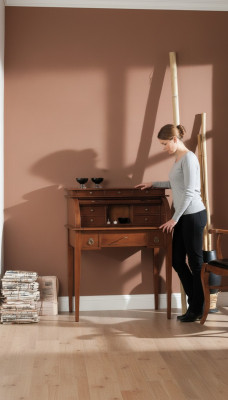 Werktafel Secretaris Kantoormeubelen Massief Hout Secretaris Tafel Bureau Bruin