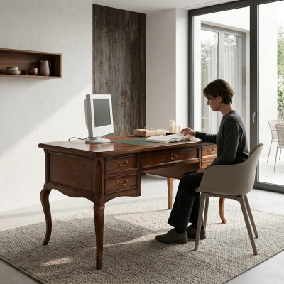 Kantoor meubel ontwerp inrichting Antiek houten bureau secretaire schrijftafels kantoor